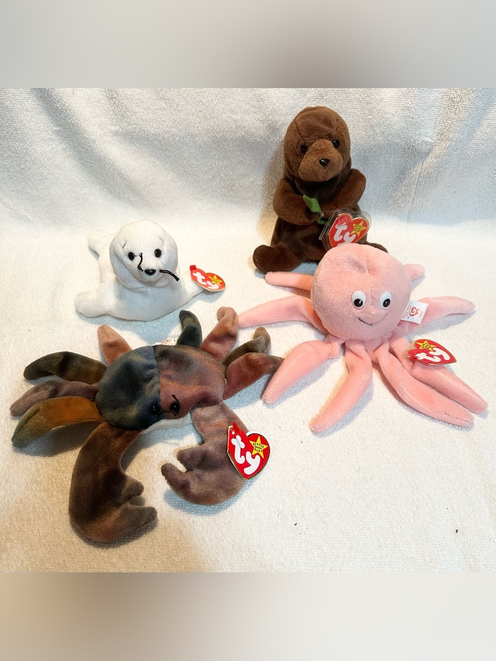 Ty Beanie Babies lot crab octopus seal otter